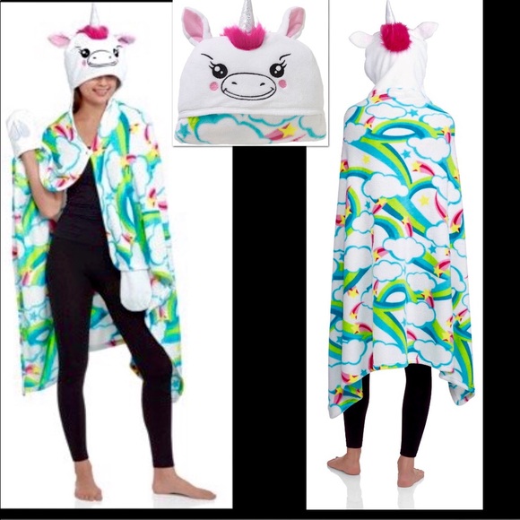 UNICORN 3D COZY WRAP WITH HOOD AND MITTENS - Picture 2 of 6